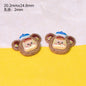 Plating Cute Duoduo Girl Series Resin Beads Glossy Animal Faces 10pcs 9
