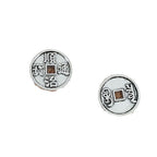 Coin Metal Beads 10mm Distressed Qing Dynasty Antique Style 100pcs 5