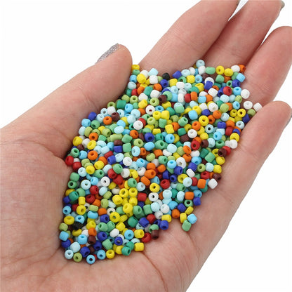 Frosted Seed Glass Beads 3mm Soft Matte Colors 1400pcs 3