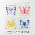 Butterfly Print Zip Lock Bags PE Plastic Top Seal 10.8x11.1cm 10pcs 3