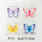 Butterfly Print Zip Lock Bags PE Plastic Top Seal 10.8x11.1cm 10pcs 3