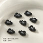 Kitten Series Metal Beads Black and Pink Enamel Alloy 10pcs 16