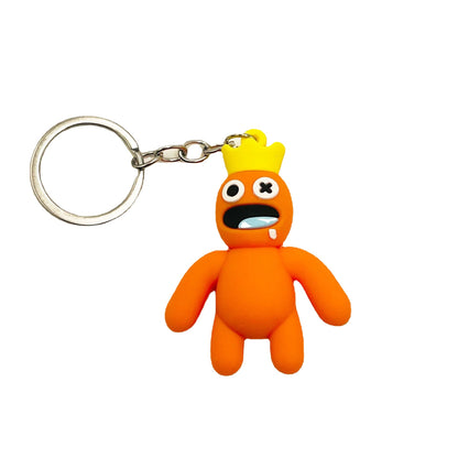 PVC Rainbow Friend Keychain Soft Rubber Cartoon Character Charm 5