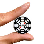 Silicone Focal Beads Casino Chip With Casino Text 20pcs 4