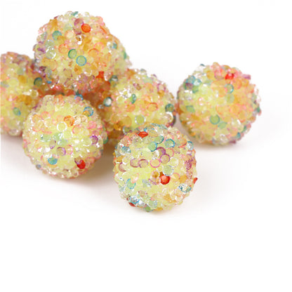 Confetti Bubblegum Beads 16mm Sweet Style Pastel Resin 10pcs 10