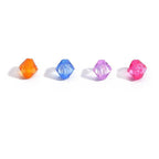 Transparent Rhombus Acrylic Beads 4-10mm Colored Mixed 5