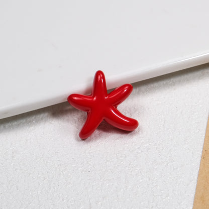 Irregular Starfish Acrylic Beads 21mm Glossy Mixed Colors 50pcs 9