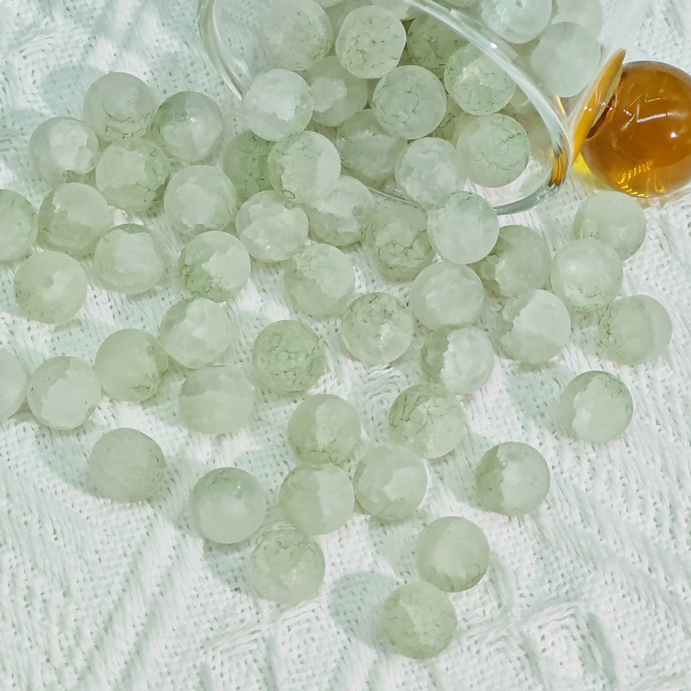 Frosted Round Glass Beads 6mm Colorful Speckled Matte Finish 50pcs 29