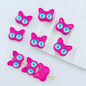 Cat Eye Monster Metal Beads 16mm Baking Painted 10pcs 8
