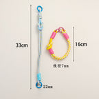 Patterned Macrame Dual Ring Phone Charm Polyester 33cm 2pcs 4