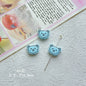 Bear Head Metal Beads 12mm Pastel Painted Chubby Style 10pcs 7