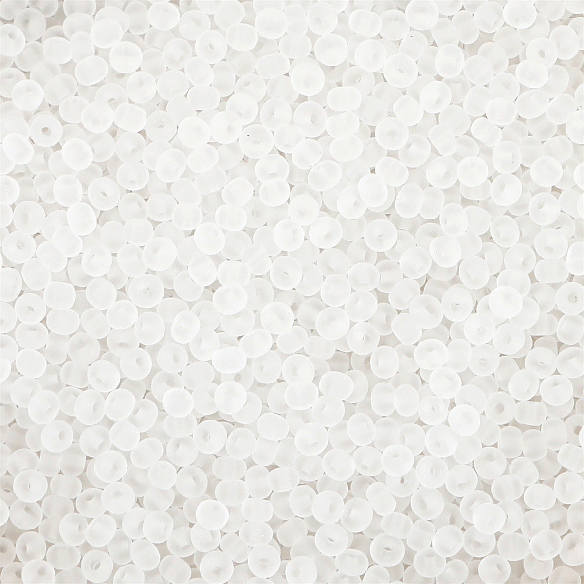 Transparent Frosted Seed Glass Beads 2mm with 1mm Hole 660pcs 15