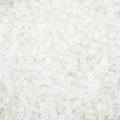 Transparent Frosted Seed Glass Beads 2mm with 1mm Hole 660pcs 15