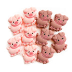 Silicone Focal Beads Pig Heart Ears 20pcs 2
