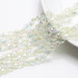 Electroplated Oblique Square Glass Beads 12mm Transparent Iridescent 20pcs 16