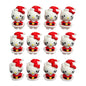 Silicone 3D Focal Beads Christmas Cartoon Animals Grinch Faces with Pink Bows 20Pcs 4