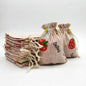 Cotton Linen Drawstring Pouches 10x14cm Animal and Botanical Prints 2pcs 3