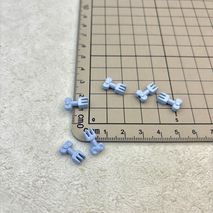 Fork Metal Beads 13mm Baking Painted Alloy 20pcs 13