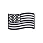 Silicone Focal Beads Red Blue Flag With Single Colored Stripe 20pcs 8