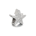 Star Metal Beads 10mm Concave Textured Large Hole Zinc Alloy 10pcs 4