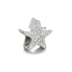 Star Metal Beads 10mm Concave Textured Large Hole Zinc Alloy 10pcs 4