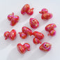 Plating Duck Acrylic Beads 22mm Glossy Iridescent 10pcs 10