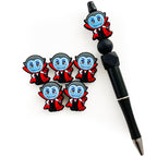 Silicone Focal Beads Vampire Holding Dripping Heart 20pcs 2