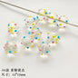 Hand Painted Transparent Glass Beads 12-14mm Christmas Series 1pc 24