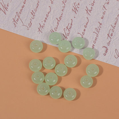 Glass Round Spacer Beads 6mm 8mm Imitation Jade Color 100pcs 18