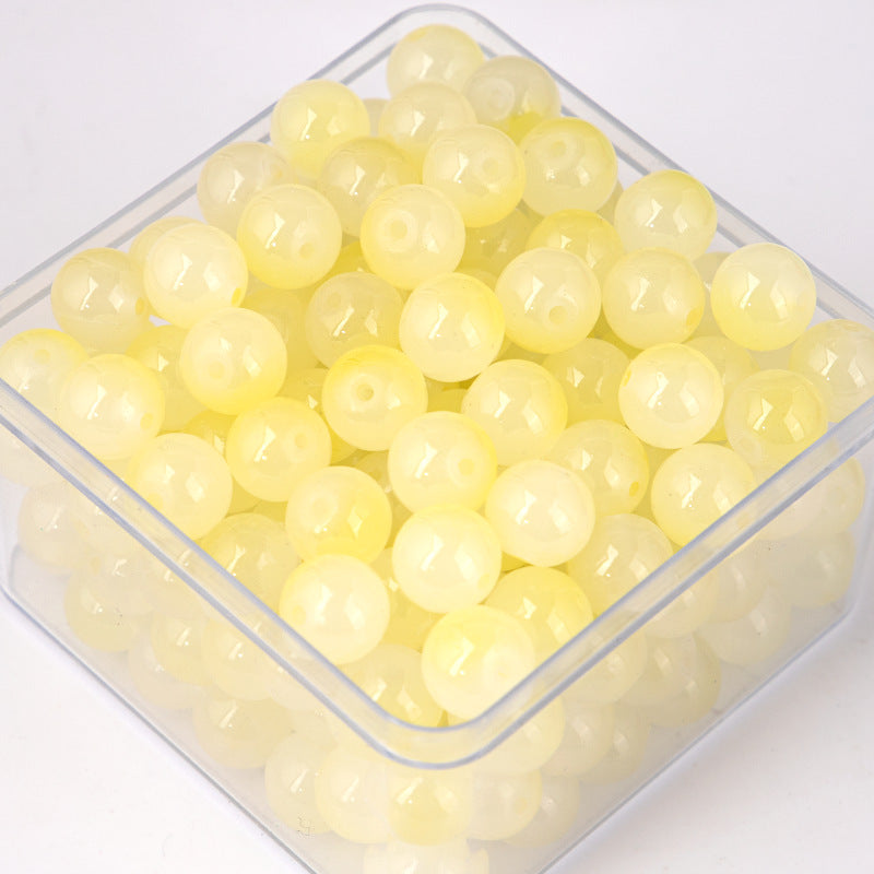 Crackle Round Glass Beads 10mm Dual Color Gradient Mix 50pcs 7