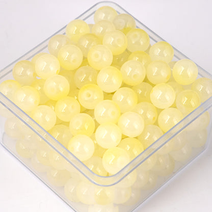 Crackle Round Glass Beads 10mm Dual Color Gradient Mix 50pcs 7