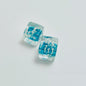 Lampwork Glass Beads Cube 12mm Glow In The Dark Floral Filled 20pcs 7
