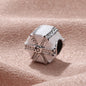 Cube Metal Beads 10mm Christmas Gift Box Enamel Large Hole 10pcs 7