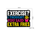 Silicone Focal Beads French Fries Colorful Text on Black 20pcs 2