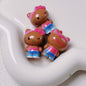 3D Painted Acrylic Beads 26mm Sun Kissed Hello KT Character 5pcs 14