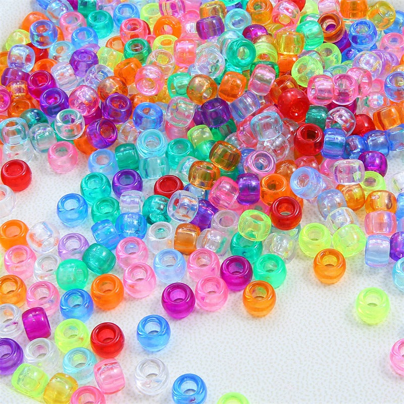 Transparent Acrylic Seed Beads 9mm Large Hole Colorful 100pcs 3