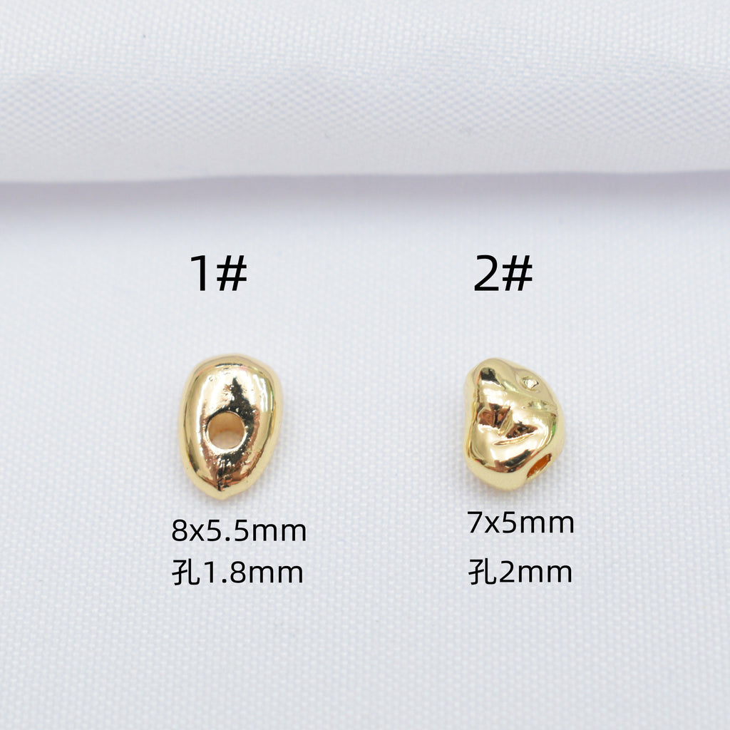 Alloy Irregular Spacer Beads 8mm Tibetan Style 50pcs 2