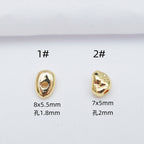 Alloy Irregular Spacer Beads 8mm Tibetan Style 50pcs 2