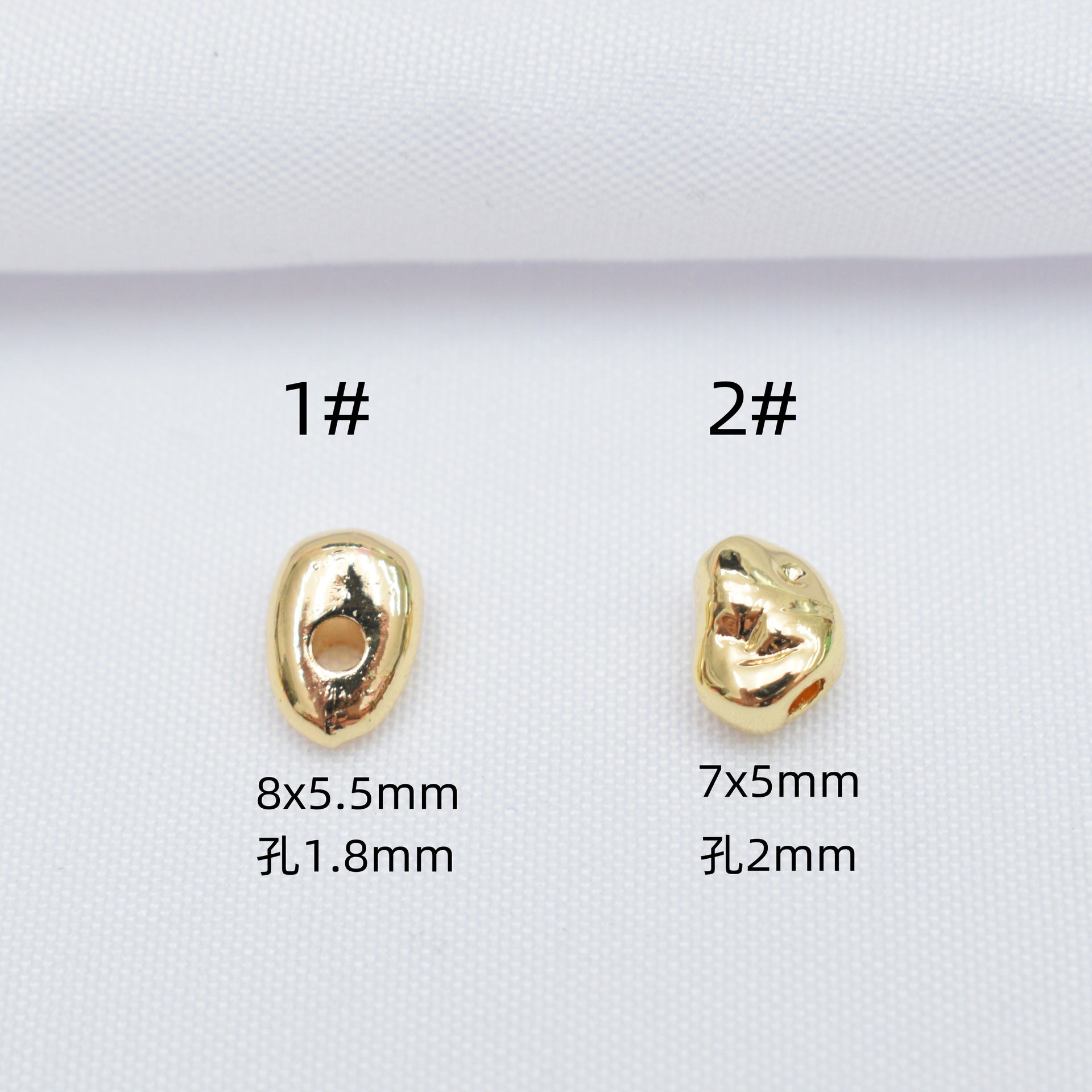 Alloy Irregular Spacer Beads 8mm Tibetan Style 50pcs 2