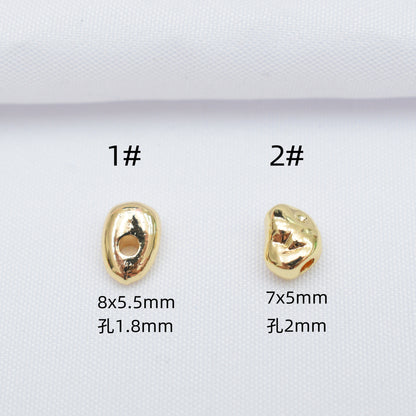 Alloy Irregular Spacer Beads 8mm Tibetan Style 50pcs 2