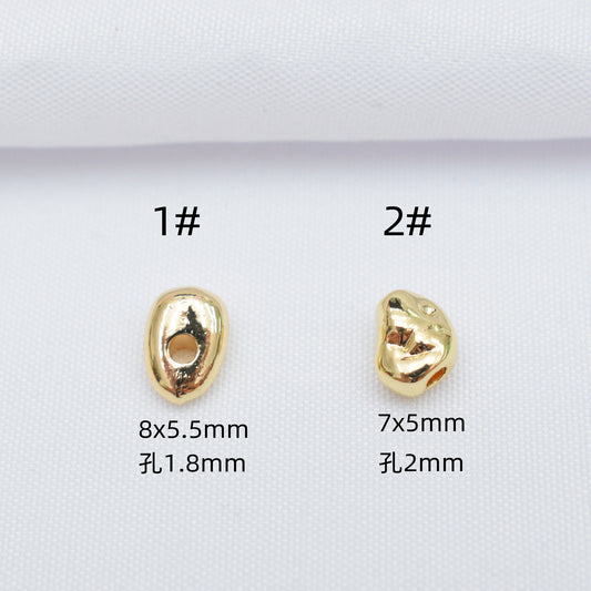 Alloy Irregular Spacer Beads 8mm Tibetan Style 50pcs 2