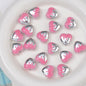 Plating Drip Heart Acrylic Beads 16mm Colorful Mixed 10pcs 9