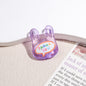 Transparent Handbag Acrylic Beads 25mm Cartoon Pattern Printed 10pcs 13