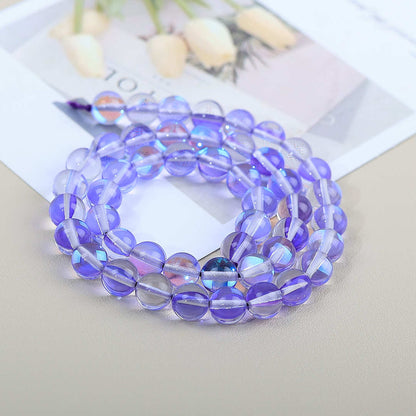 Mermaid Round Glass Beads 6mm Matte Pastel Jewel Tones 40pcs 56