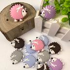 Silicone Focal Beads Hedgehog Side Profile Wearing Bow 20pcs