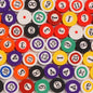 Flat Clay Beads 9mm Billiards Series Colorful Pool Ball 100pcs 22