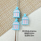 Christmas Tree and Birdcage Metal Beads 13-16mm Baking Painted 10pcs 17