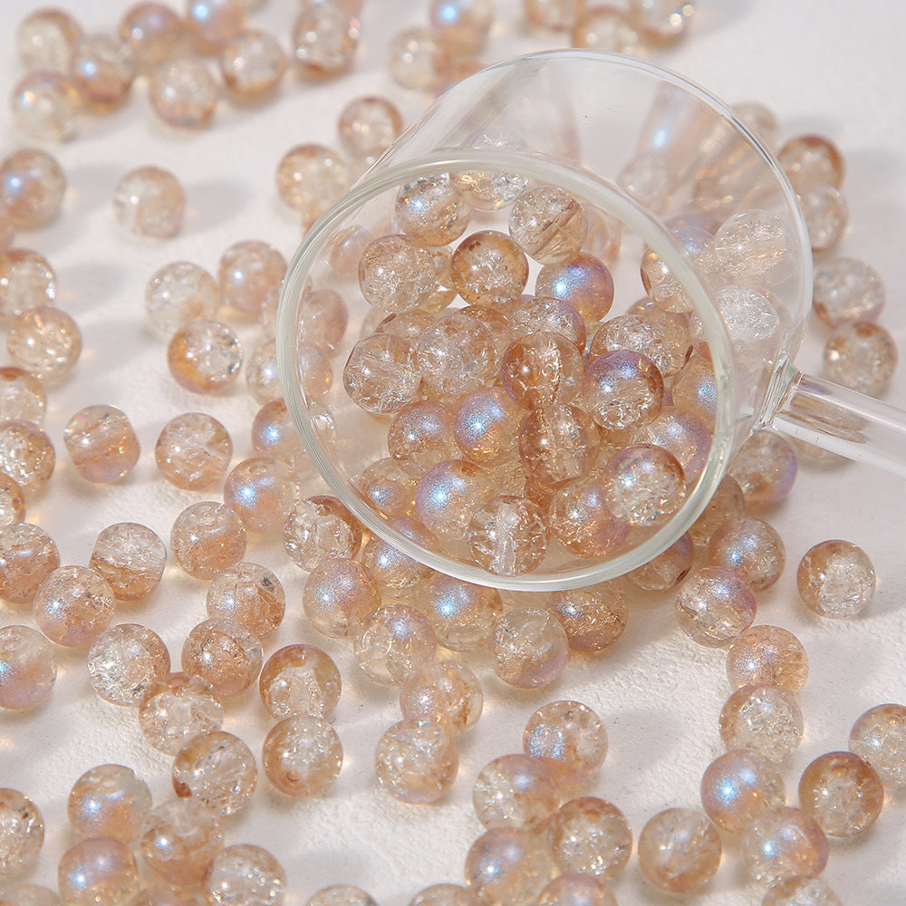 Crackle Round Glass Beads 10mm Gradient Color Smooth Surface 60pcs 3
