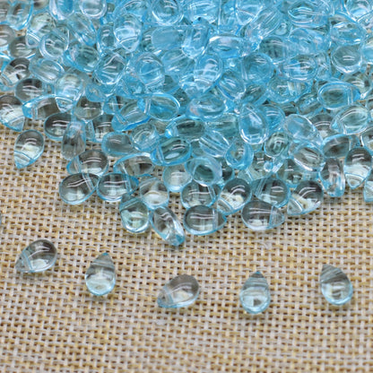Czech Glass Beads Teardrop 9mm Assorted Translucent Colors 100pcs 14