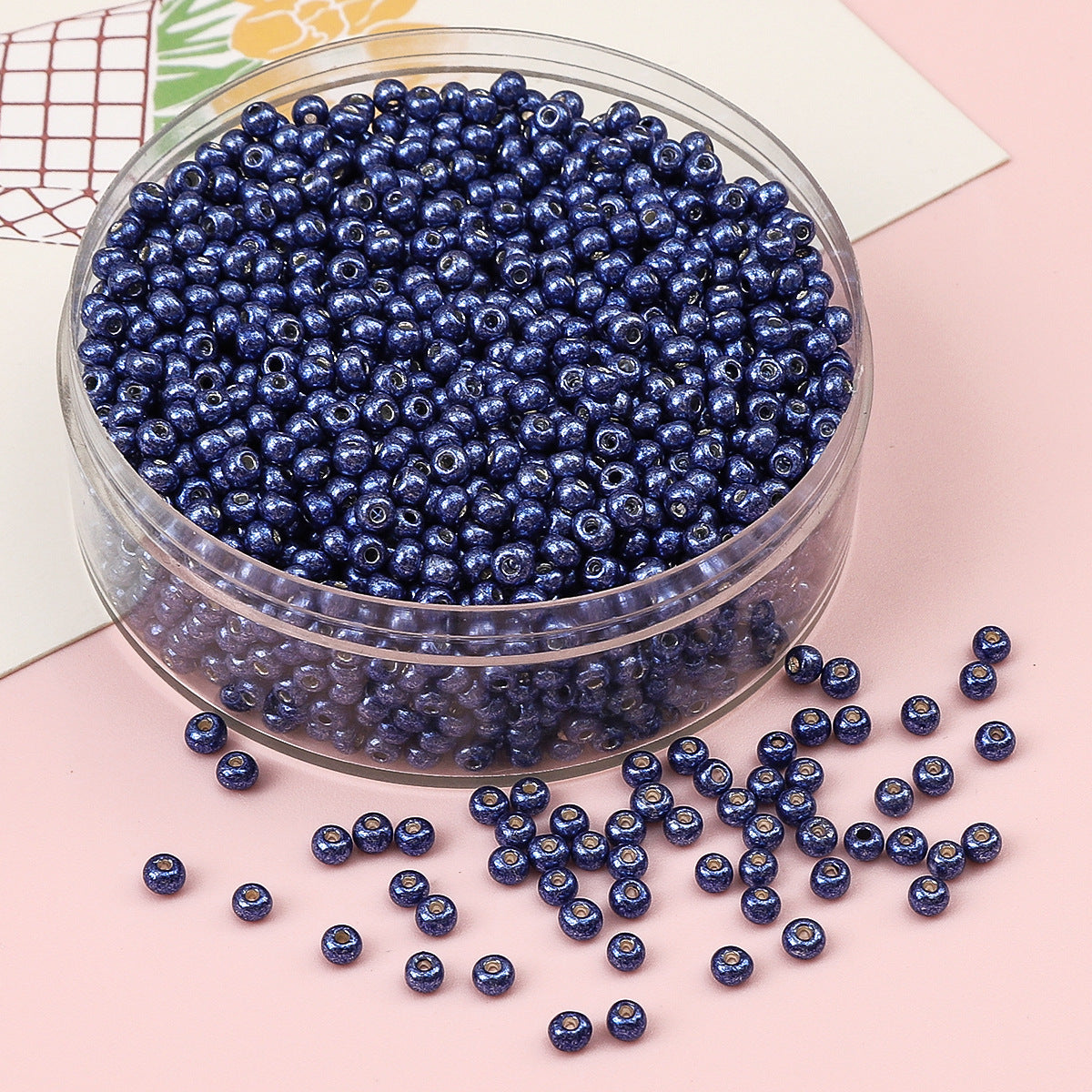 Metallic Seed Glass Beads 2mm Premium Colorful Shimmering 3000pcs 17